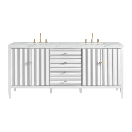 A large image of the James Martin Vanities 485-V72-3ENC Bright White