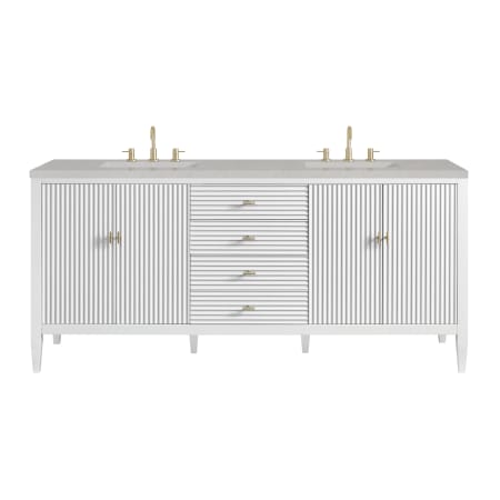 A large image of the James Martin Vanities 485-V72-3ESR Bright White
