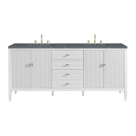 A large image of the James Martin Vanities 485-V72-3PBL Bright White