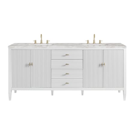 A large image of the James Martin Vanities 485-V72-3VSL Bright White