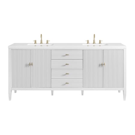 A large image of the James Martin Vanities 485-V72-3WZ Bright White