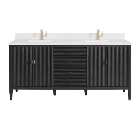 A large image of the James Martin Vanities 485-V72-1WZ Carbon Oak