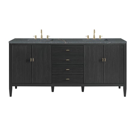 A large image of the James Martin Vanities 485-V72-3PBL Carbon Oak