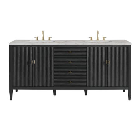 A large image of the James Martin Vanities 485-V72-3VSL Carbon Oak