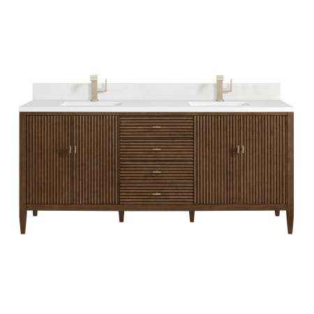 A large image of the James Martin Vanities 485-V72-1WZ Mid-Century Walnut