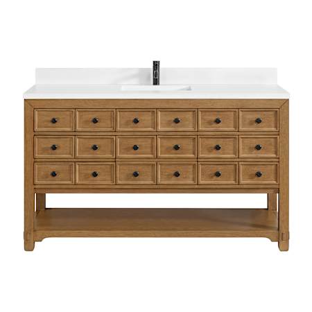 A large image of the James Martin Vanities 505-V60S-1WZ Amber Birch