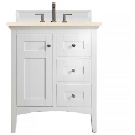 A large image of the James Martin Vanities 527-V30-3EMR Bright White