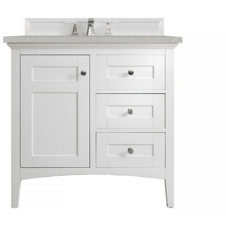 A large image of the James Martin Vanities 527-V36-3ESR Bright White