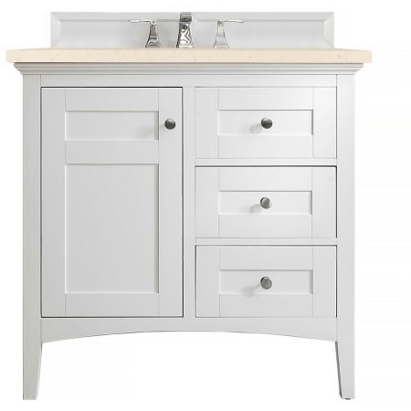 A large image of the James Martin Vanities 527-V36 Bright White