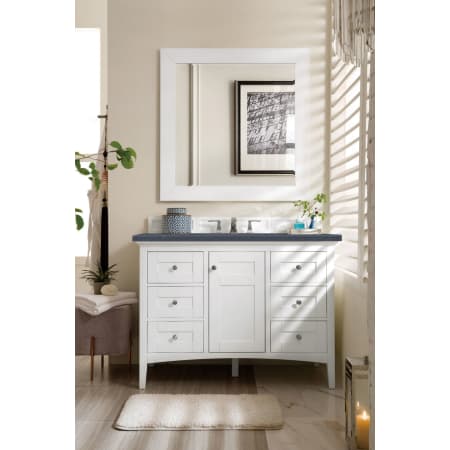 A large image of the James Martin Vanities 527-V48-3CSP Bright White