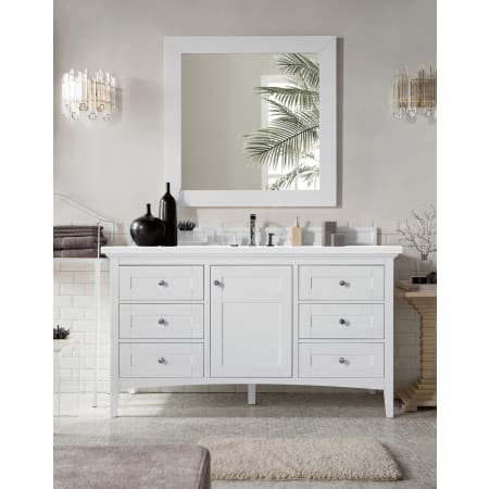 A large image of the James Martin Vanities 527-V60D-3WZ Bright White