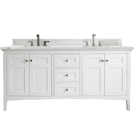 A large image of the James Martin Vanities 527-V72-3ENC Bright White