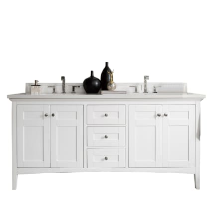 A large image of the James Martin Vanities 527-V72-3WZ Bright White