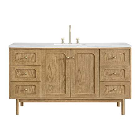 A large image of the James Martin Vanities 545-V60S-3AF Light Natural Oak