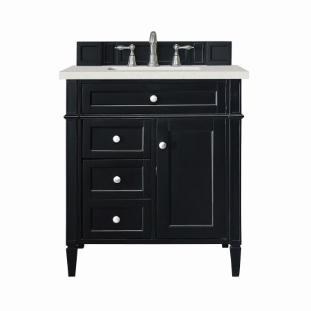 A large image of the James Martin Vanities 650-V30-3LDL Black Onyx