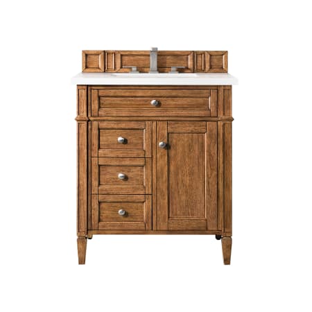 A large image of the James Martin Vanities 650-V30-3WZ Saddle Brown