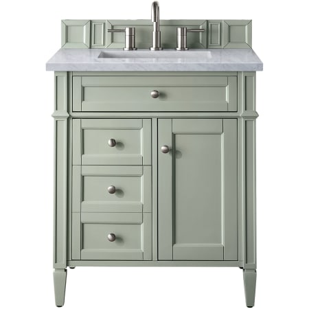 A large image of the James Martin Vanities 650-V30-3CAR Sage Green