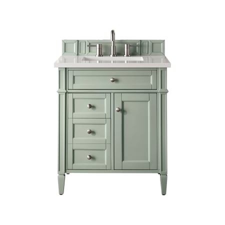 A large image of the James Martin Vanities 650-V30-3WZ Sage Green
