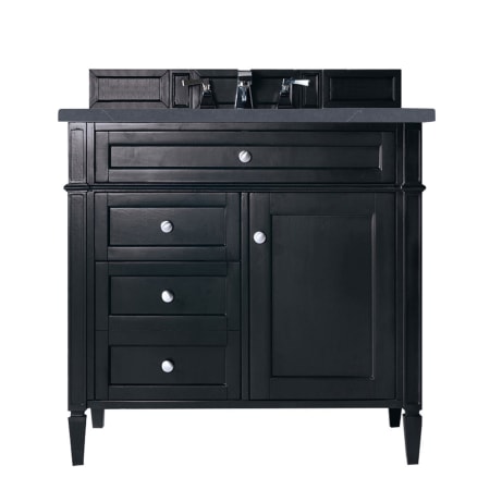 A large image of the James Martin Vanities 650-V36-3CSP Black Onyx