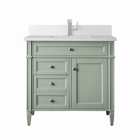 A large image of the James Martin Vanities 650-V36-1WZ Sage Green