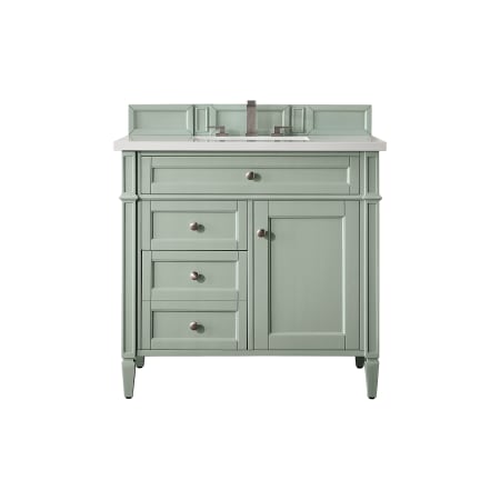 A large image of the James Martin Vanities 650-V36-3WZ Sage Green