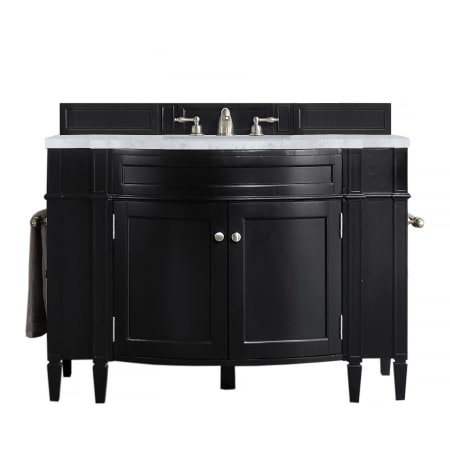 A large image of the James Martin Vanities 650-V46R-CAR Black Onyx