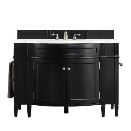A large image of the James Martin Vanities 650-V46R-WZ Black Onyx