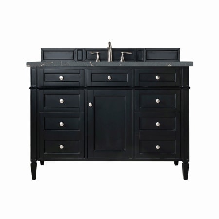 A large image of the James Martin Vanities 650-V48-3PBL Black Onyx