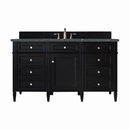 A large image of the James Martin Vanities 650-V60S-3PBL Black Onyx