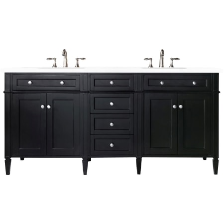 A large image of the James Martin Vanities 650-V72-3CLW Black Onyx