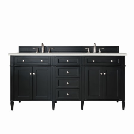 A large image of the James Martin Vanities 650-V72-3LDL Black Onyx