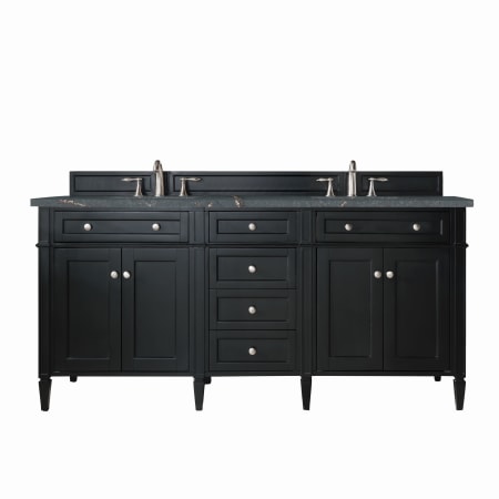 A large image of the James Martin Vanities 650-V72-3PBL Black Onyx