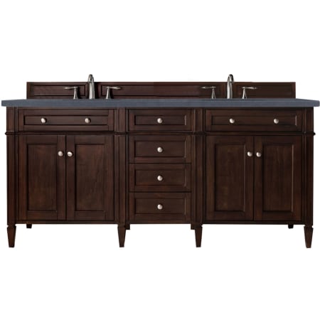 A large image of the James Martin Vanities 650-V72-3CSP Burnished Mahogany