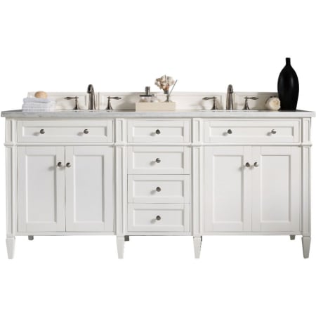 A large image of the James Martin Vanities 650-V72-3EJP Bright White