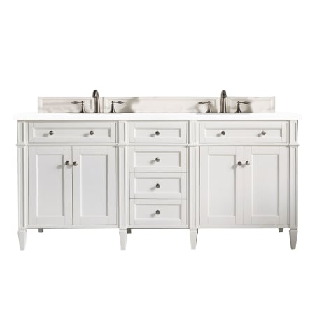 A large image of the James Martin Vanities 650-V72-3WZ Bright White