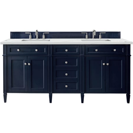 A large image of the James Martin Vanities 650-V72-3ENC Victory Blue
