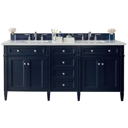 A large image of the James Martin Vanities 650-V72-3WZ Victory Blue