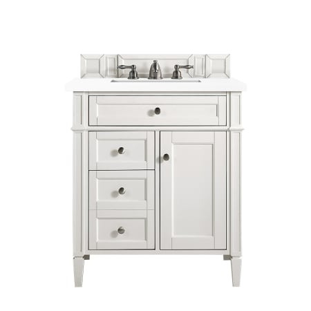 A large image of the James Martin Vanities 655-V30-3WZ Bright White