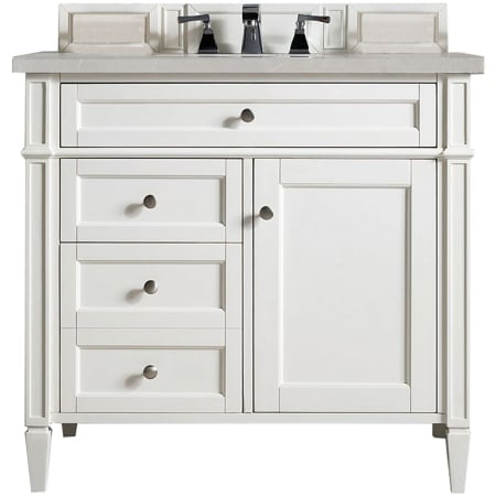 A large image of the James Martin Vanities 655-V36-3ESR Bright White