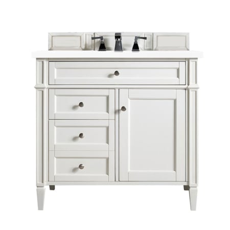A large image of the James Martin Vanities 655-V36-3WZ Bright White