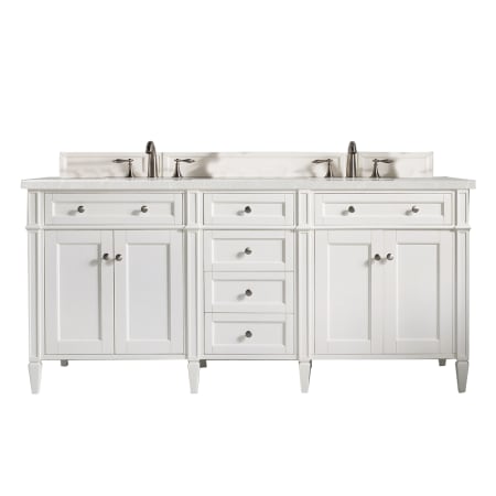 A large image of the James Martin Vanities 655-V72-3ESR Bright White