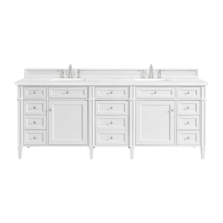 A large image of the James Martin Vanities 655-V84-3WZ Bright White