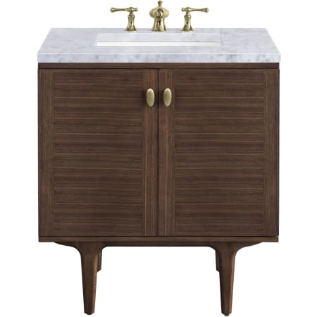 A large image of the James Martin Vanities 670-V30-3CAR Mid-Century Walnut