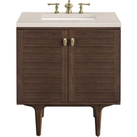 A large image of the James Martin Vanities 670-V30-3EMR Mid-Century Walnut