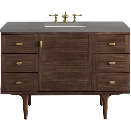A large image of the James Martin Vanities 670-V48-3GEX Mid-Century Walnut