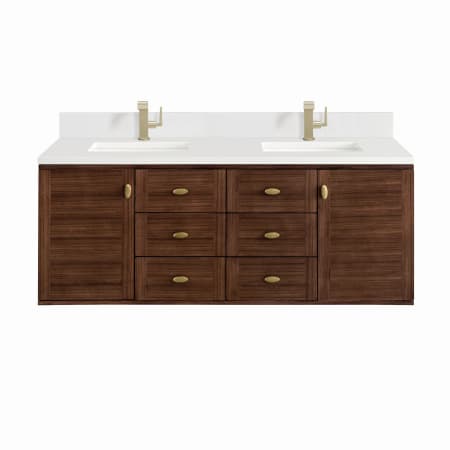 A large image of the James Martin Vanities 670-V60D-1WZ Mid-Century Walnut