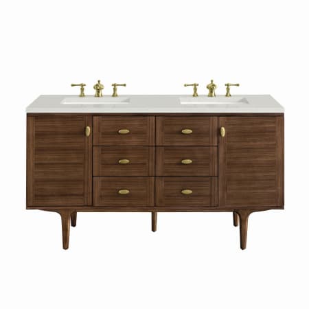 A large image of the James Martin Vanities 670-V60D-3LDL Mid-Century Walnut