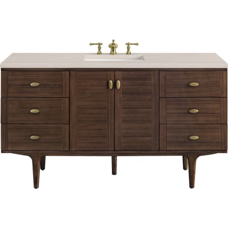 A large image of the James Martin Vanities 670-V60S-3EMR Mid-Century Walnut