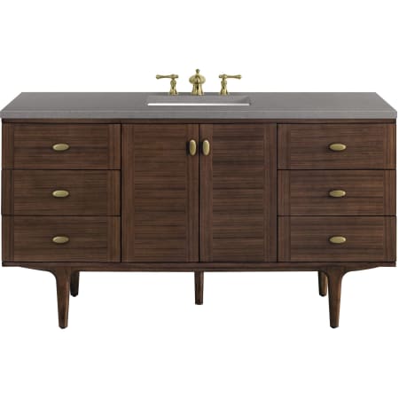 A large image of the James Martin Vanities 670-V60S-3GEX Mid-Century Walnut