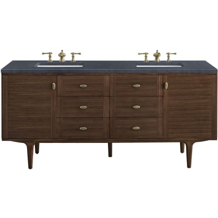 A large image of the James Martin Vanities 670-V72-3CSP Mid-Century Walnut